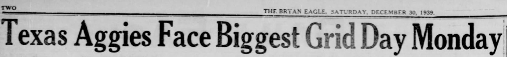 The Eagle Archives: December 30,1939